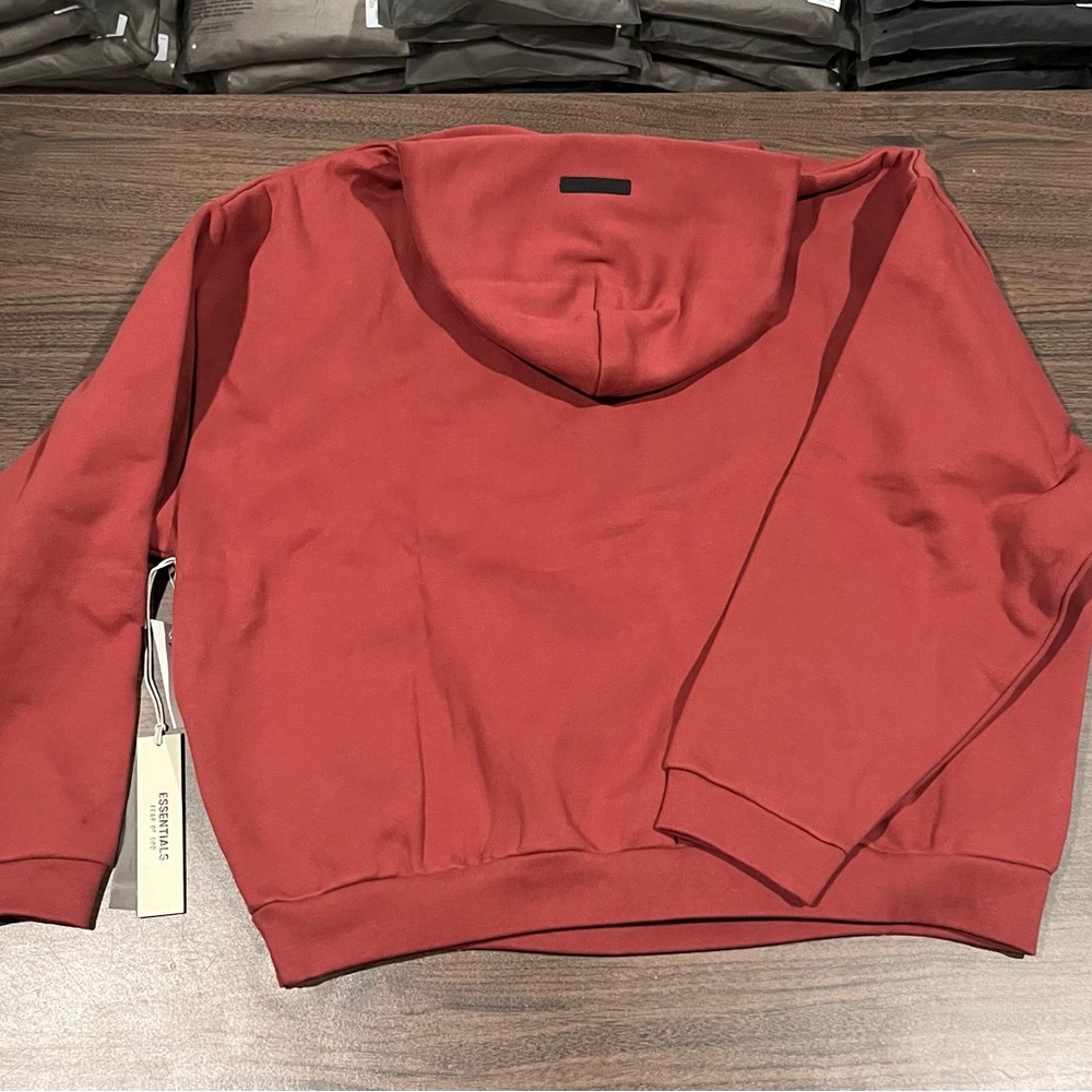 Fear of God Essentials Red Hoodie - Picture 5 of 6